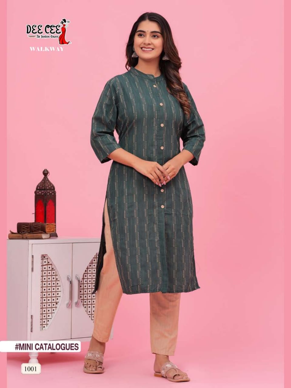 Walkway By Deecee Cotton Printed Kurti With Bottom Dupatta Catalog